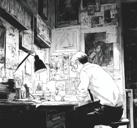 科幻漫画封面，宇航员在未知星球上探索